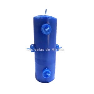 Velón 7 mechas azul