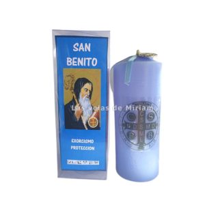 Velón preparado san Benito azul