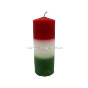 Velón tricolor rojo blanco verde
