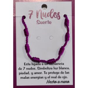 Pulsera 7 nudos violeta