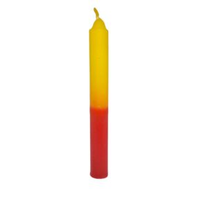 Vela bicolor amarillo rojo