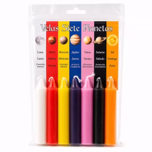 Set Velas 7 Planetas 8 cm